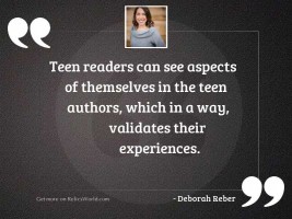 Teen readers can see aspects