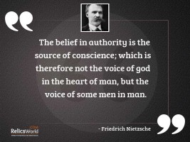 The belief in authority is