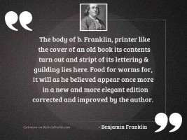 The Body of B. Franklin,