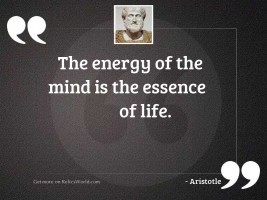 The energy of the mind