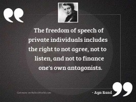 The freedom of speech of