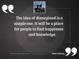 The idea of Disneyland is