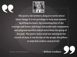 The poet's, the writer'