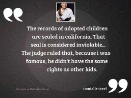 The records of adopted children