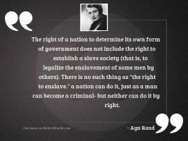 The right of a nation