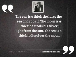 The sun is a thief: