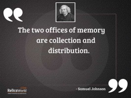 The two offices of memory