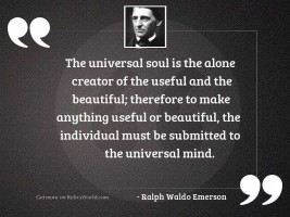 The universal soul is the