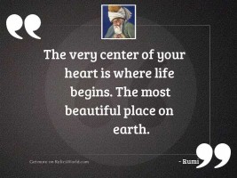 The very center of your