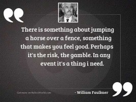 There is something about jumping
