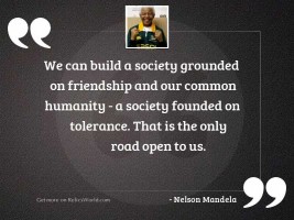 We can build a society