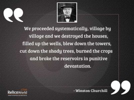 We proceeded systematically village by