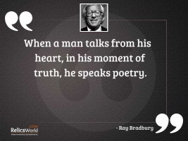 When a man talks from