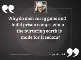 Why do men carry guns
