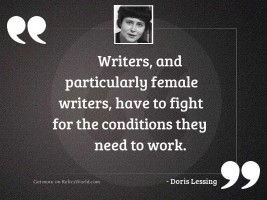 Writers and particularly female writers